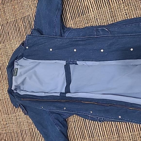 HARVE BERNARD DENIM TRENCH COAT WITH TOGGLE BUTTONS - Picture 11 of 13